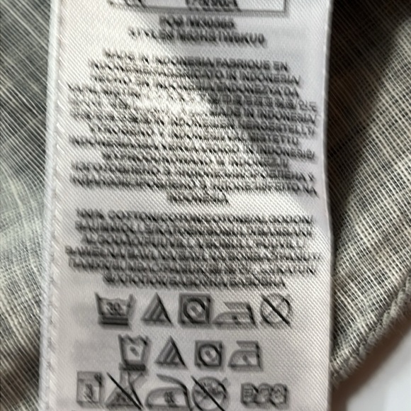 Guess gray Button down Black faux leather shoulders Men's Shirt sz medium 90s M - Picture 12 of 14